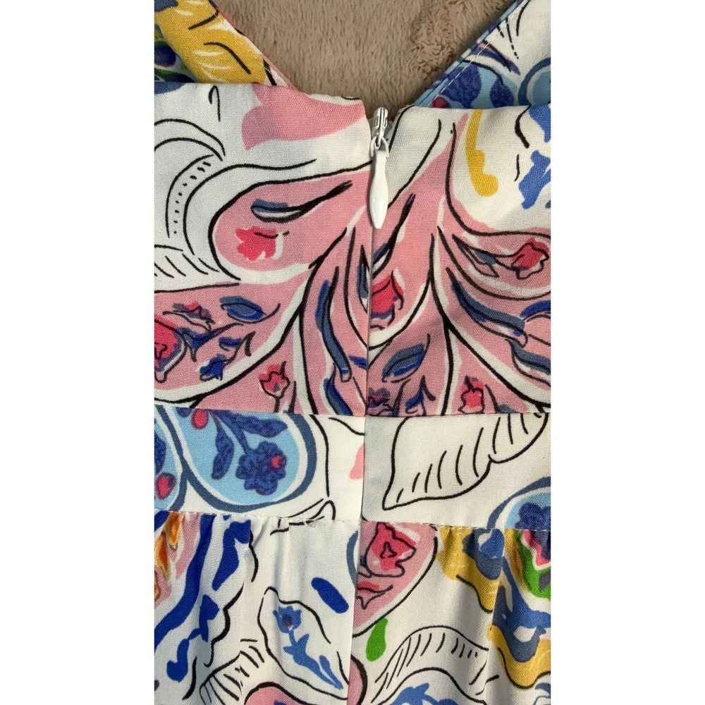 Molly Bracken Lydia Paisley Floral Mini Dress Womens M White Multicolor NWT Boho - Picture 6 of 6